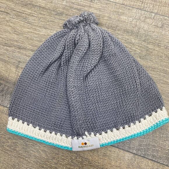 Hand Knit Baby Hat - Haiti Babi 100% Pima Cotton Fair Trade 12-24 Mo Baby Gift - Picture 2 of 6